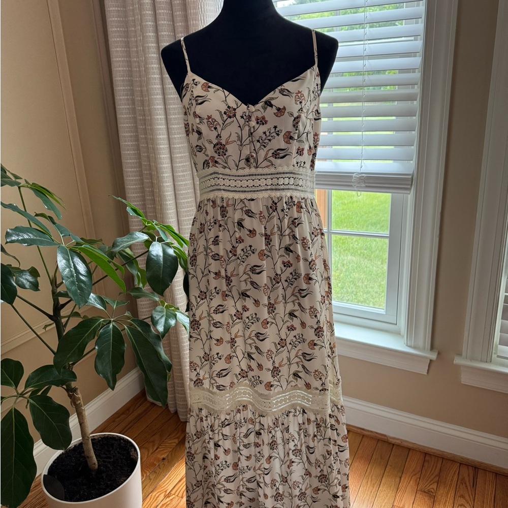 Floral Spaghetti Strap Maxi Dress